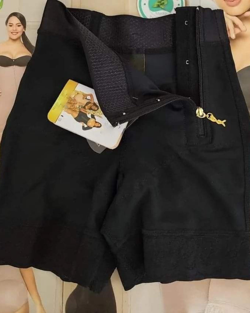 High Waist Side Zipper Butter Lifter Faja Shorts