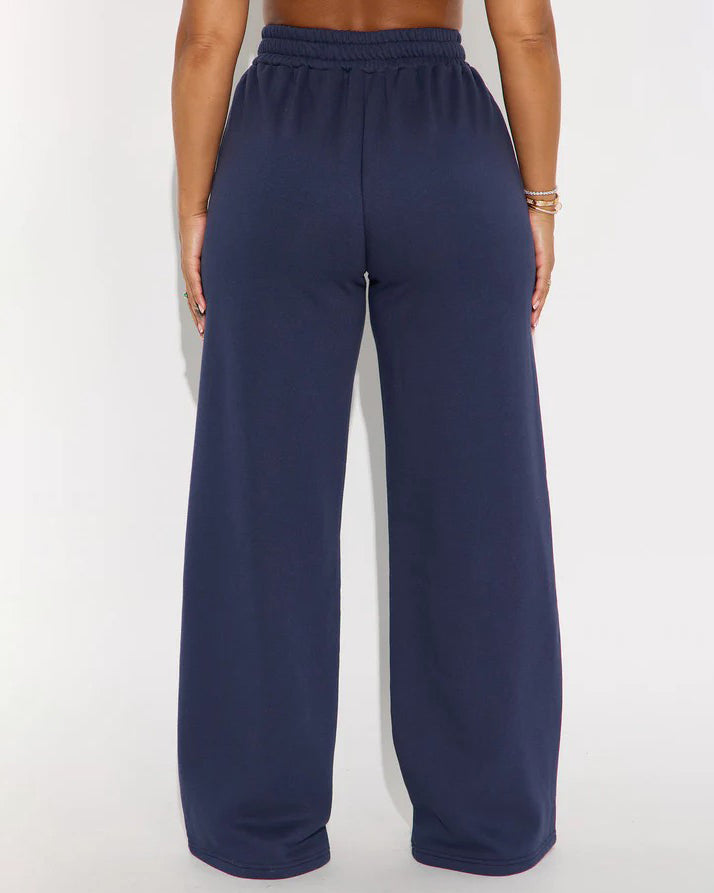 Comfortable Wide-Leg Sweat Pants