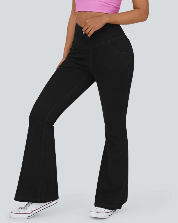 High-Stretch Slimming-Fit Flared Jeans