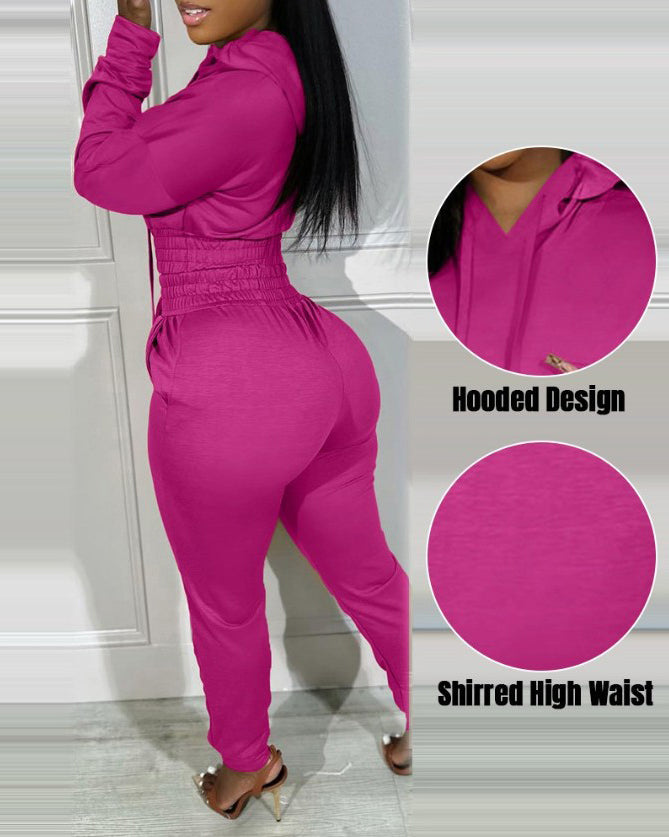 Casual Hoodie Two-Piece Set