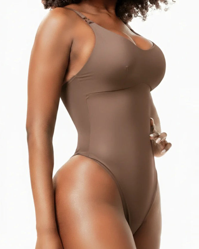 Shiny Tummy Control Bodysuit