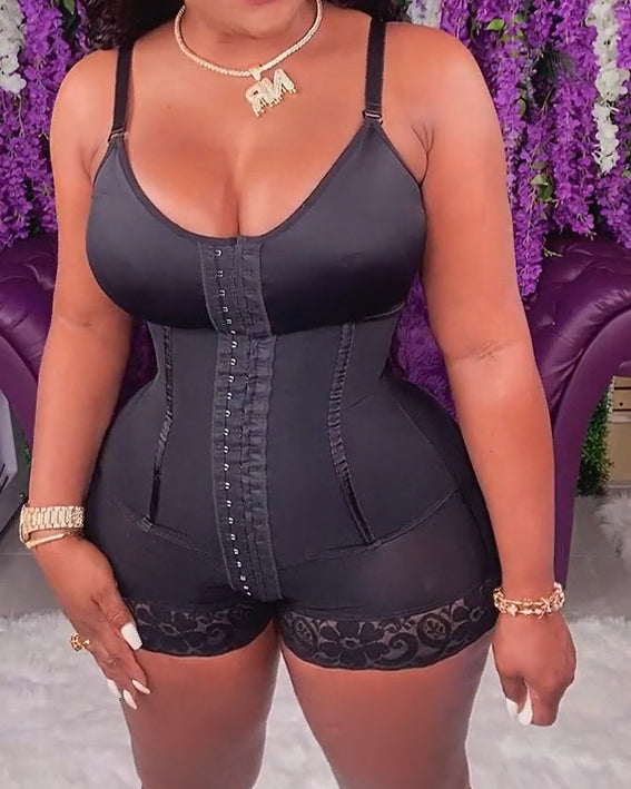 High Compression Tummy Control Hook And Eye Bodyshaper With Bra
