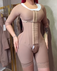 Steel Bone Strong Tummy Control Mid-Length Sleeve Body Shaper