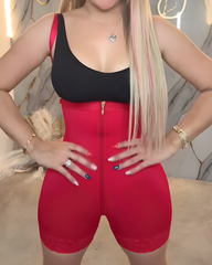 Front Zipper Tummy Control Shaper with Straps