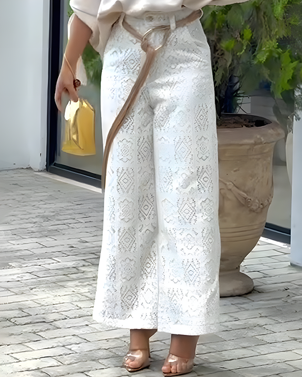 Hollow Casual Wide Leg Pants
