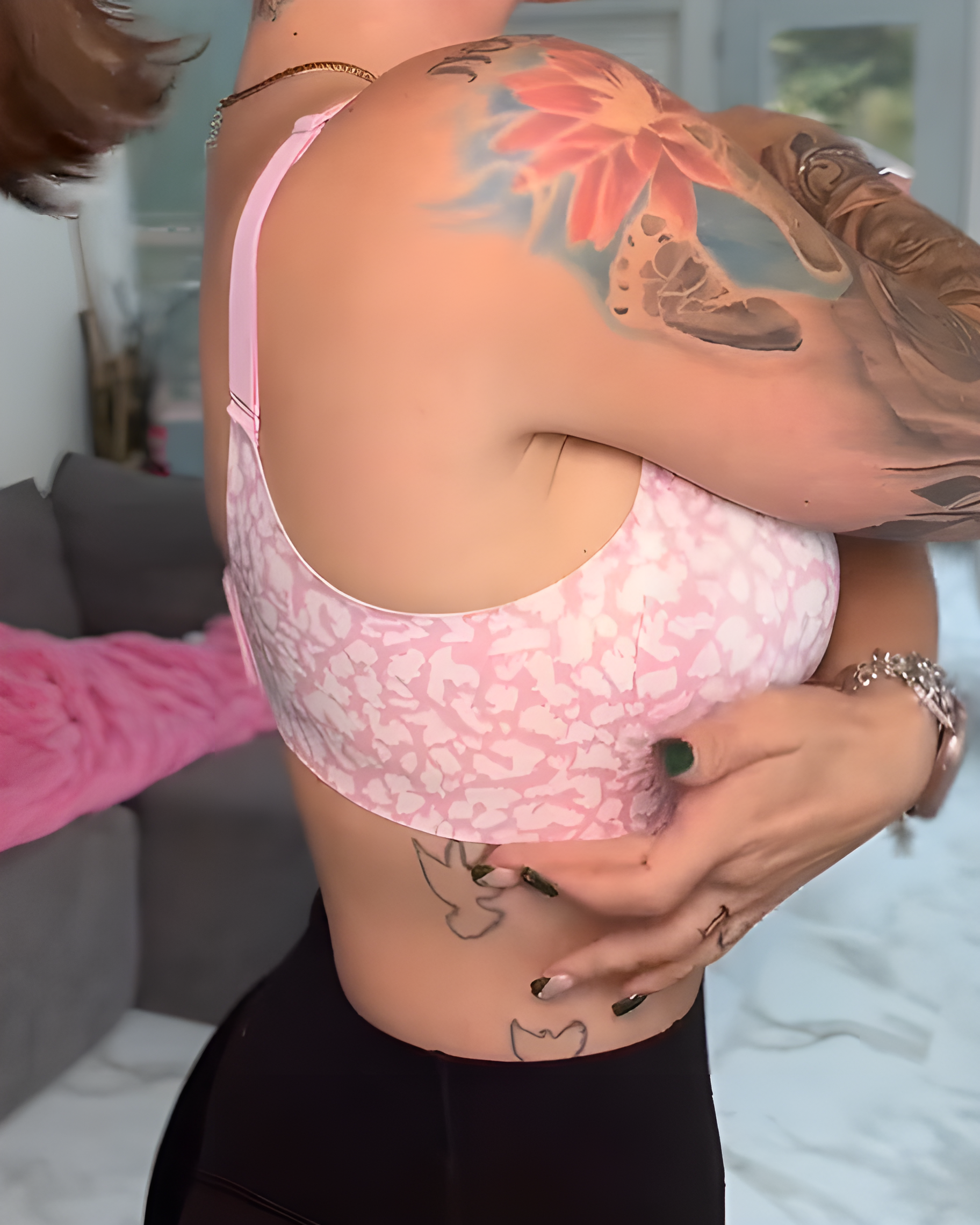 Seamless Leopard Print Comfort Bra