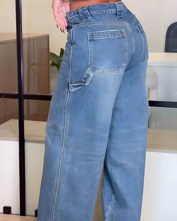 Slimming High-Waisted Straight Leg Jeans