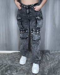 Cargo Style Hip Lift Skinny Jeans