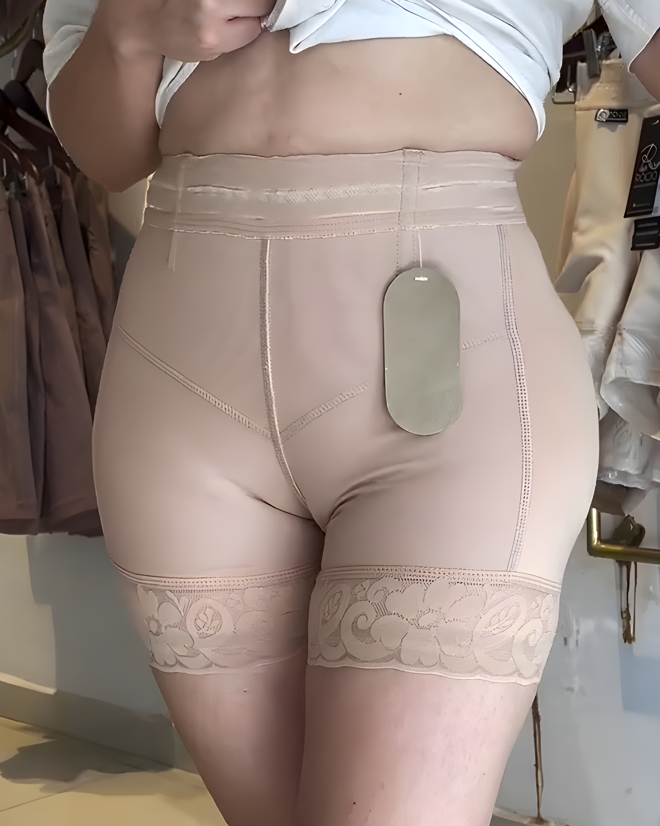 Lace Trim Butt Lifter Shaper Shorts