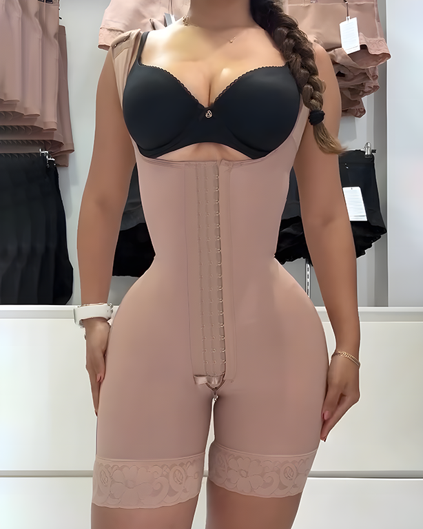 Wide Strap Abdomen Shaping 3 Row Hook Eye Body Shaper