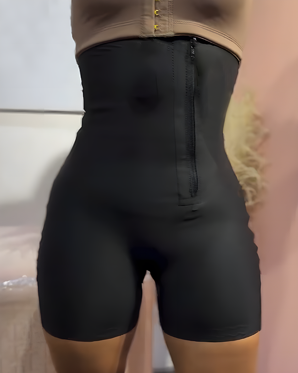 Strapless Seamless Side Zipper Abdomen Shaping Body Shaper