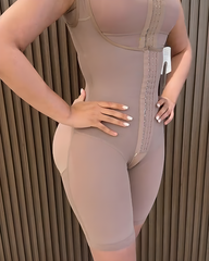 Lace Trim Open-Chest Shapewear