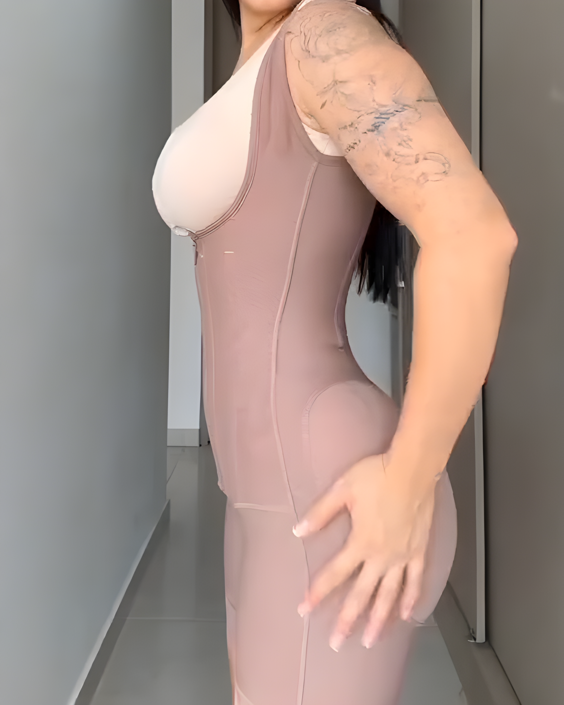 Front Zip Steel Boned Tummy Control Sleeveless Shapewear