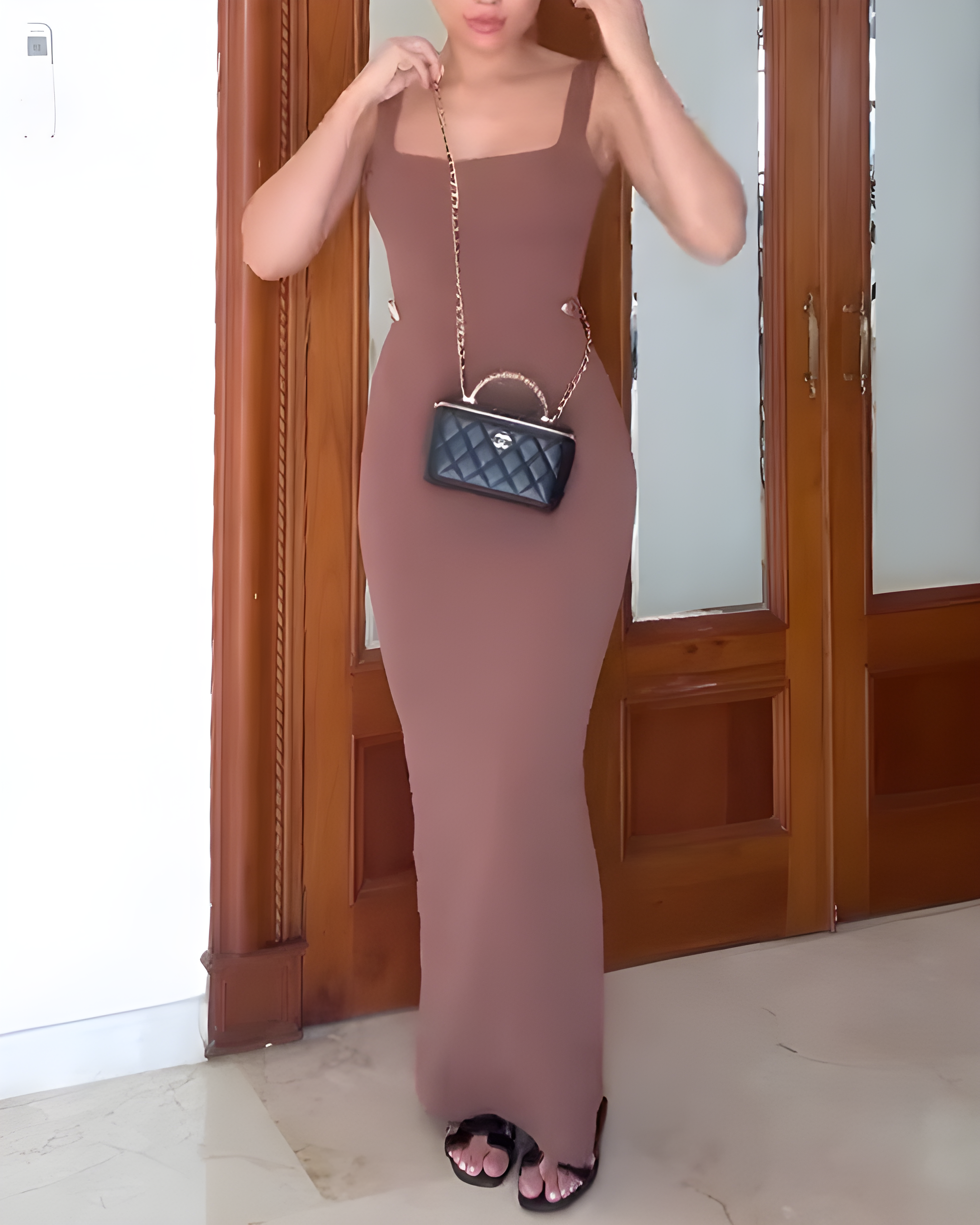 Knitted Slim Fit Bodycon Long Dress