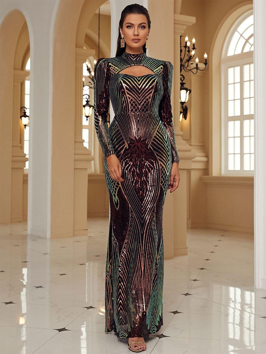 Turtleneck Cut Out Dress