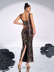 Square Neck Split Cocktail Dress RD50152