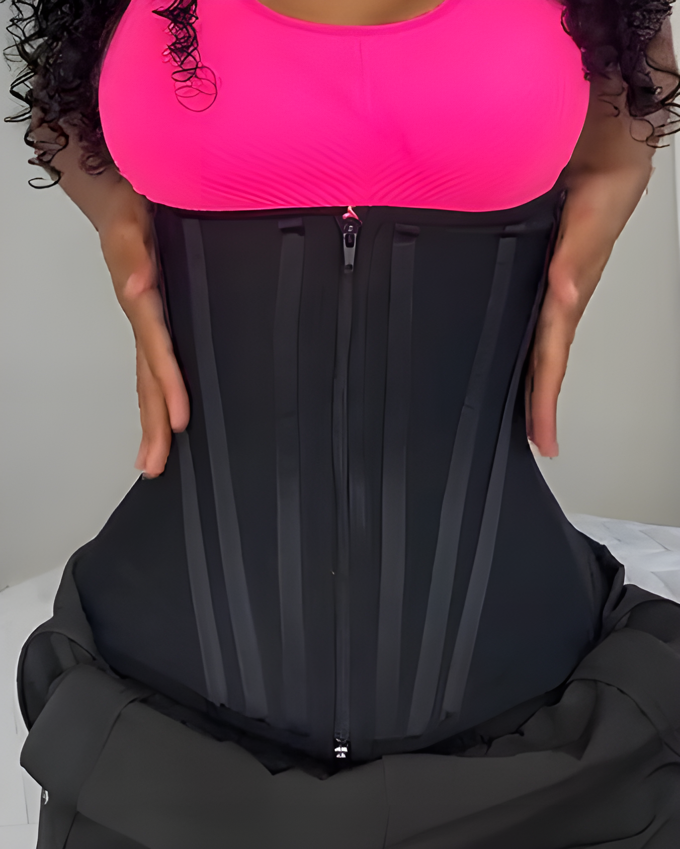 Steel-Boned Abdominal Compressions Hourglass Waist Trainer