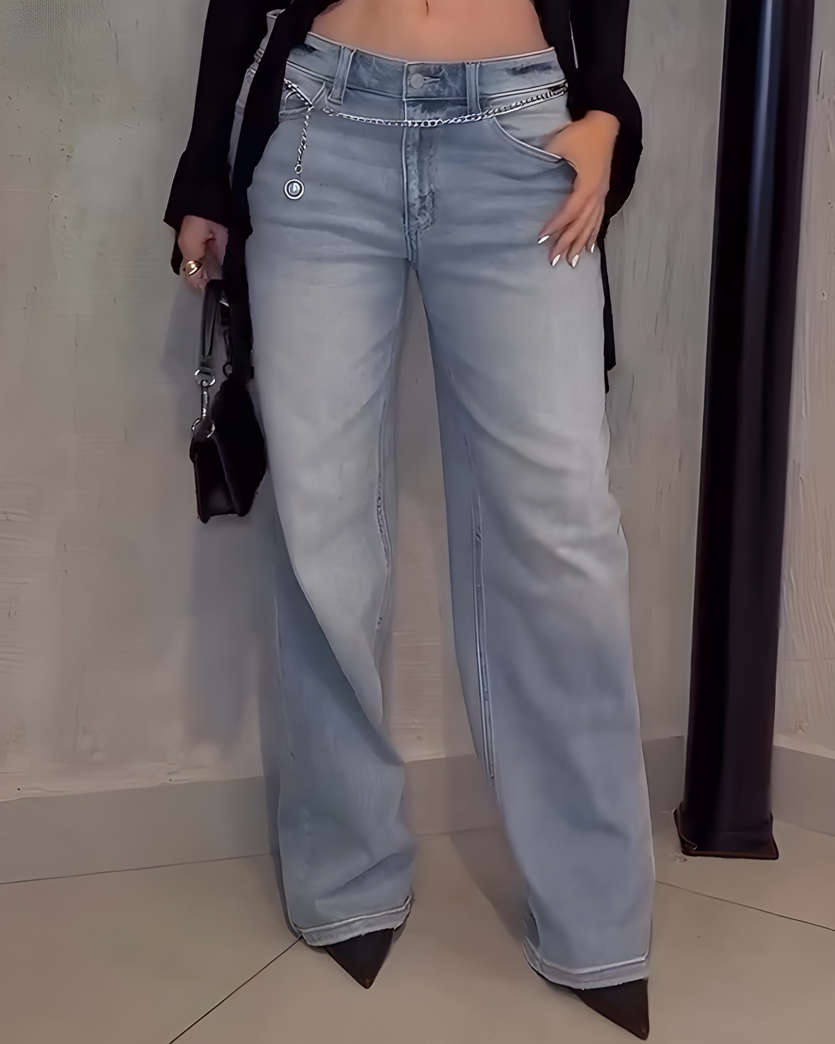 High-Waisted Comfort Wide-Leg Jeans
