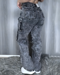 Cargo Style Hip Lift Skinny Jeans