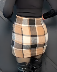 Plaid Bodycon Skirt