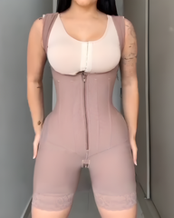 Front Zip Steel Boned Tummy Control Sleeveless Shapewear