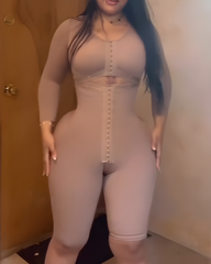Long-Sleeved Tummy Sculpt Full Body Shapewear