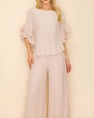 Ruffled Loose Casual 2-Piece Set