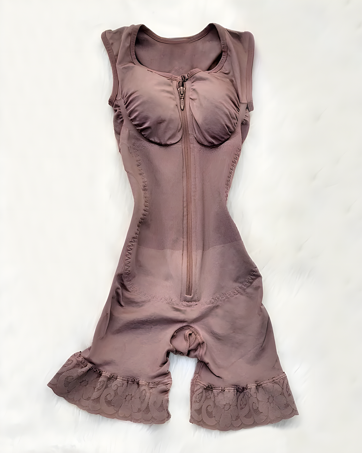 Seamless Front Zipper Sleeveless Body Shaper