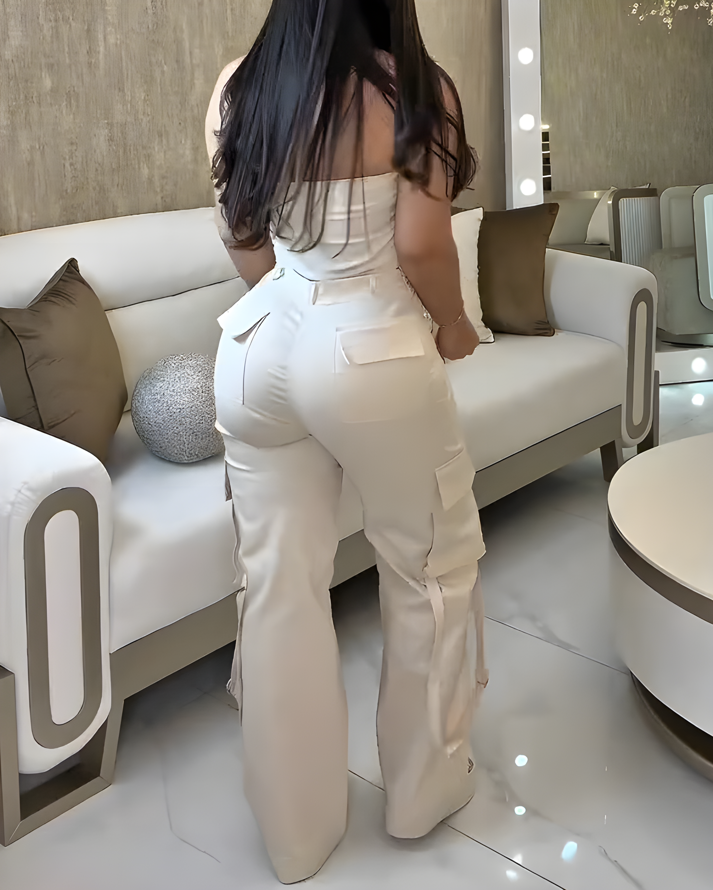 Sleeveless Casual 2-Piece Set