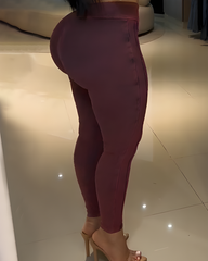 Double-Breasted Tight-Fitting Butt Lifter Jeans