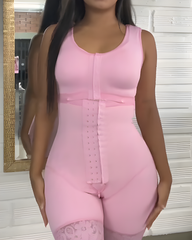 3-Row Hook-and-Eye Sleeveless Full Body Shapewear