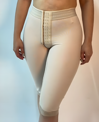 3-Row Hook-and-Eye Hip-Lift Mid-Length Shorts