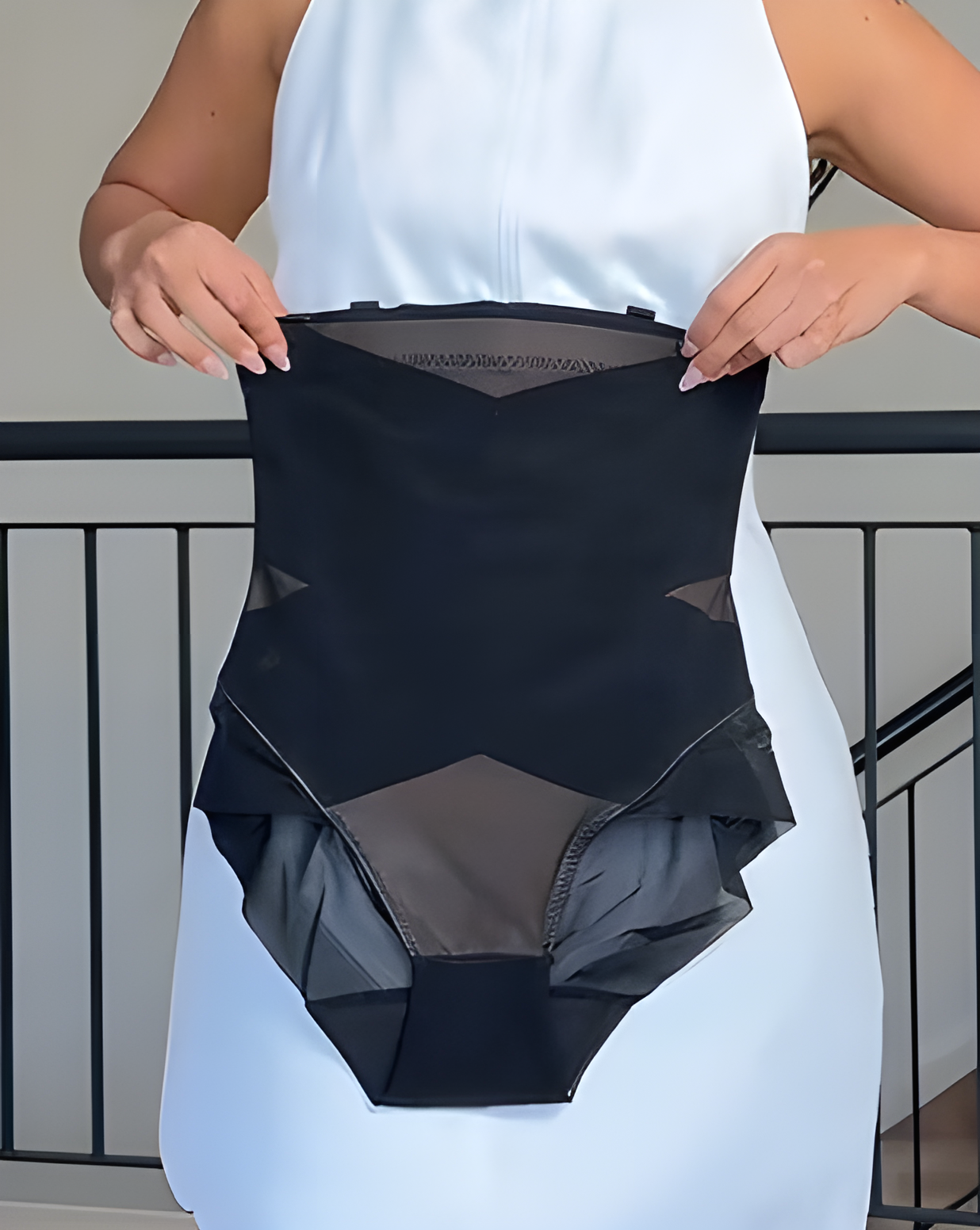 Mesh High Waist Tummy Control Thong Shaper