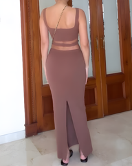 Knitted Slim Fit Bodycon Long Dress