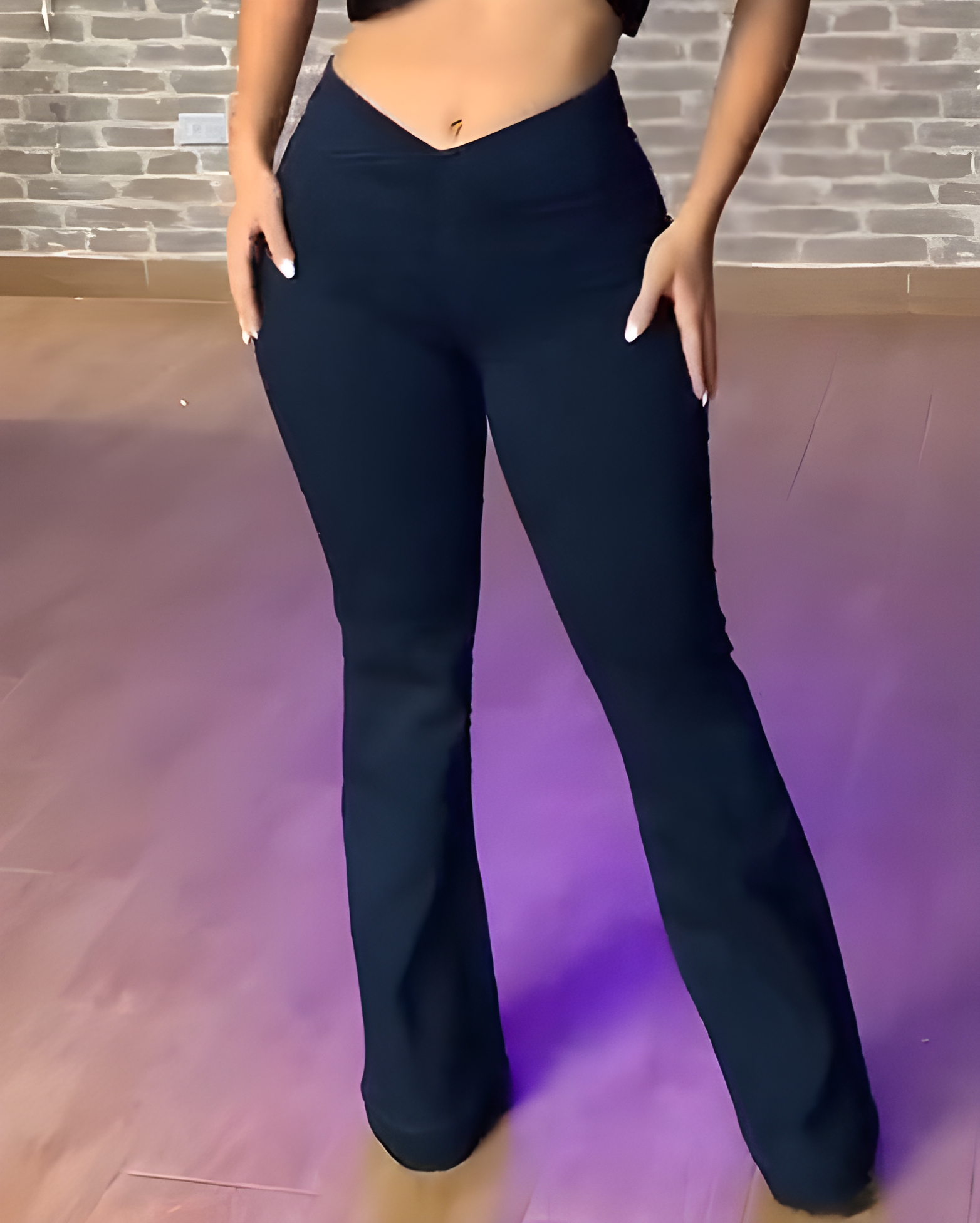 Slimming High-Waisted Flared Jeans
