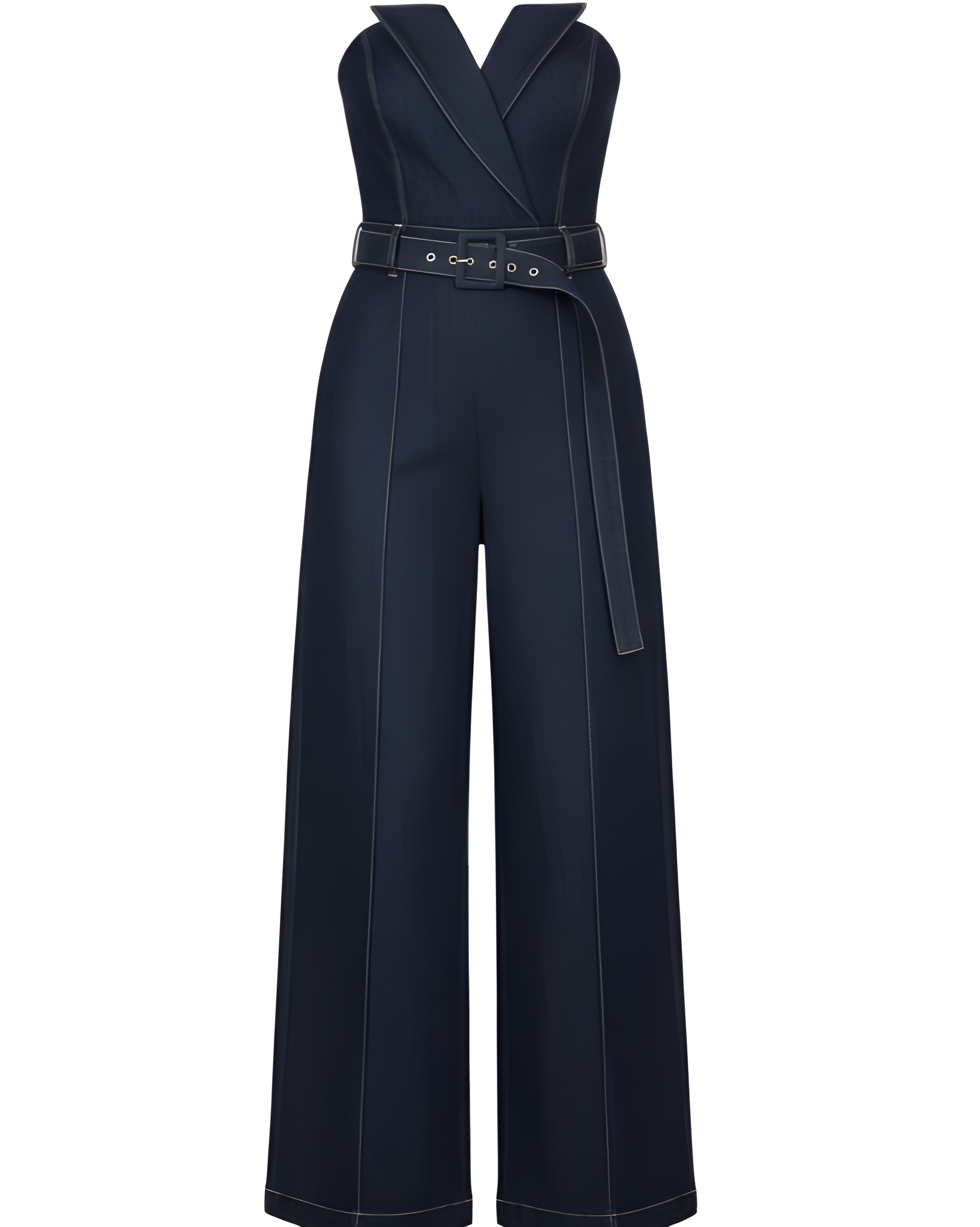Bandeau Sleeveless Denim Slim Jumpsuit