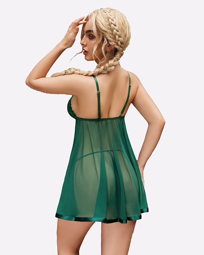 Christmas Lingerie Lace Babydoll