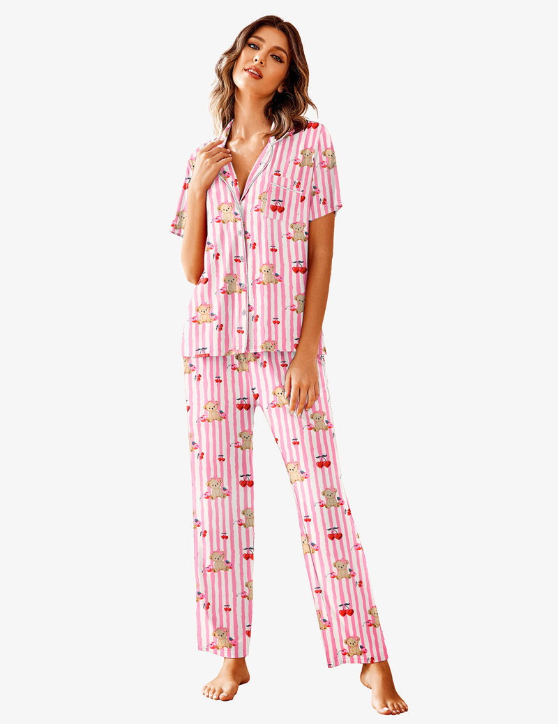 Pajamas Set Shirt with Long Pants