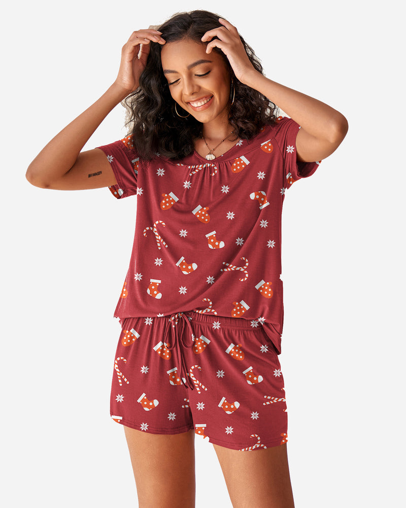Christmas Shorts Pajama Set