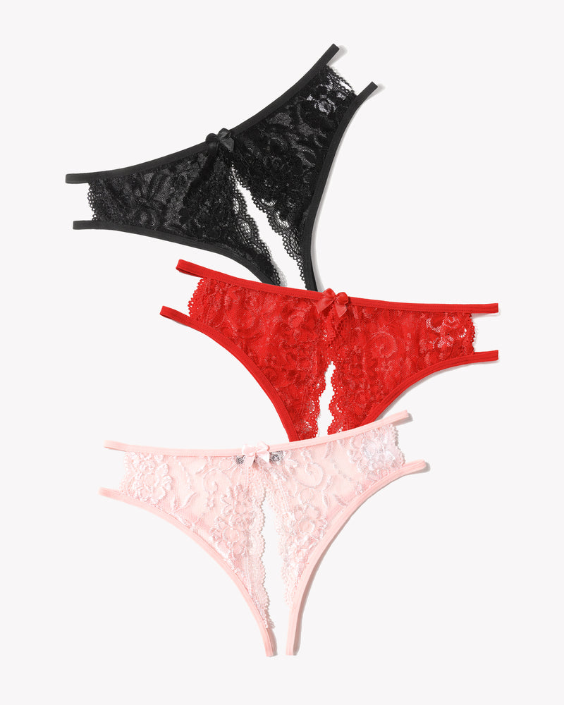 Lace Panties FLace Briefs with Bow