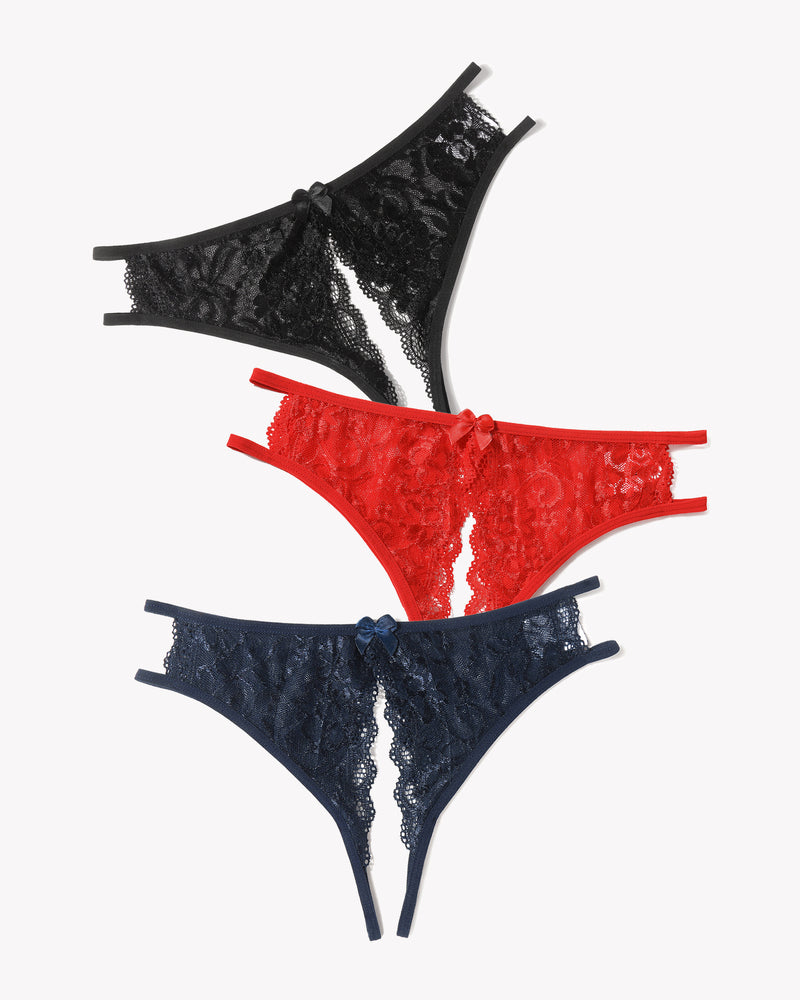Lace Panties FLace Briefs with Bow