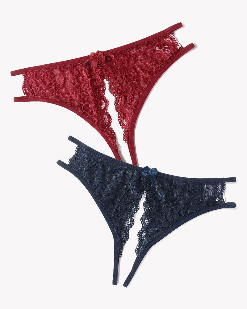 Lace Panties FLace Briefs with Bow