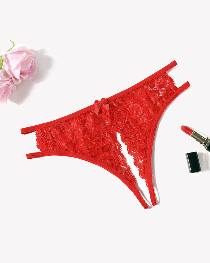 Lace Panties FLace Briefs with Bow