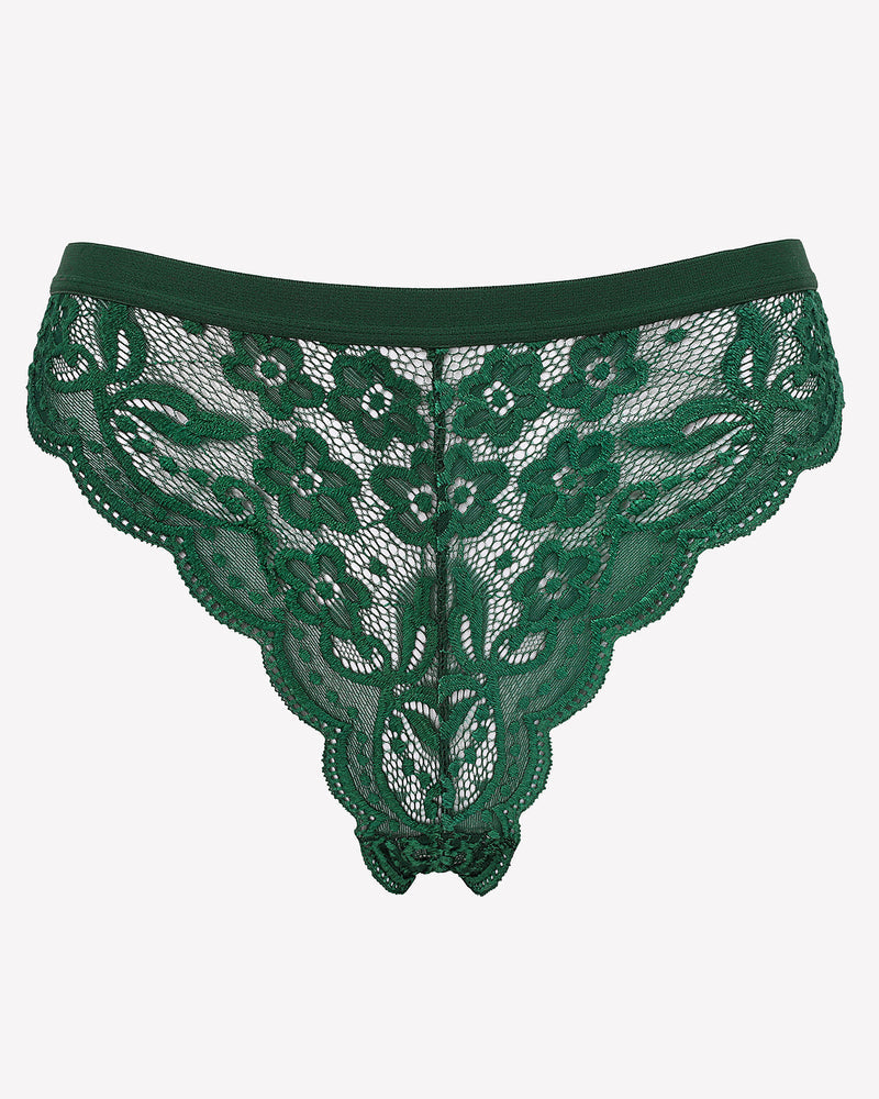 Lace Bow Panties T Back Low Waist Thong
