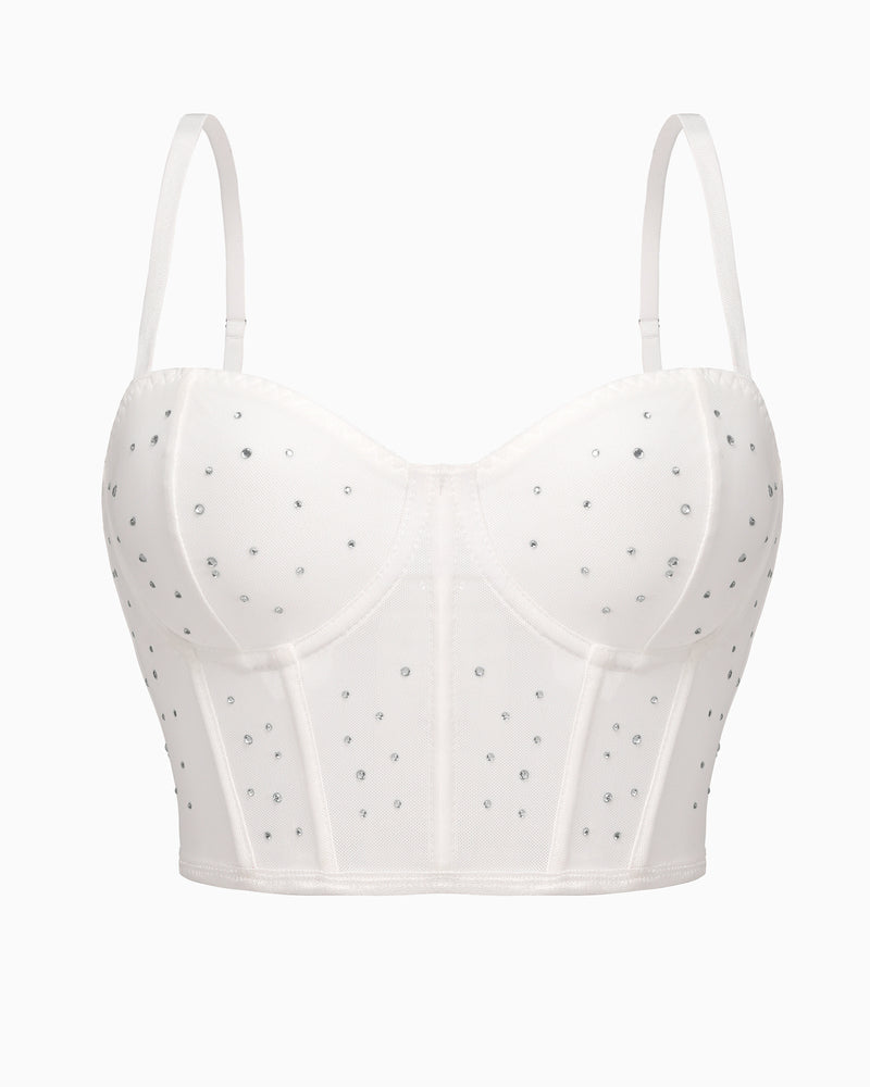 Rhinestone Corset Tops Push Up Bustier