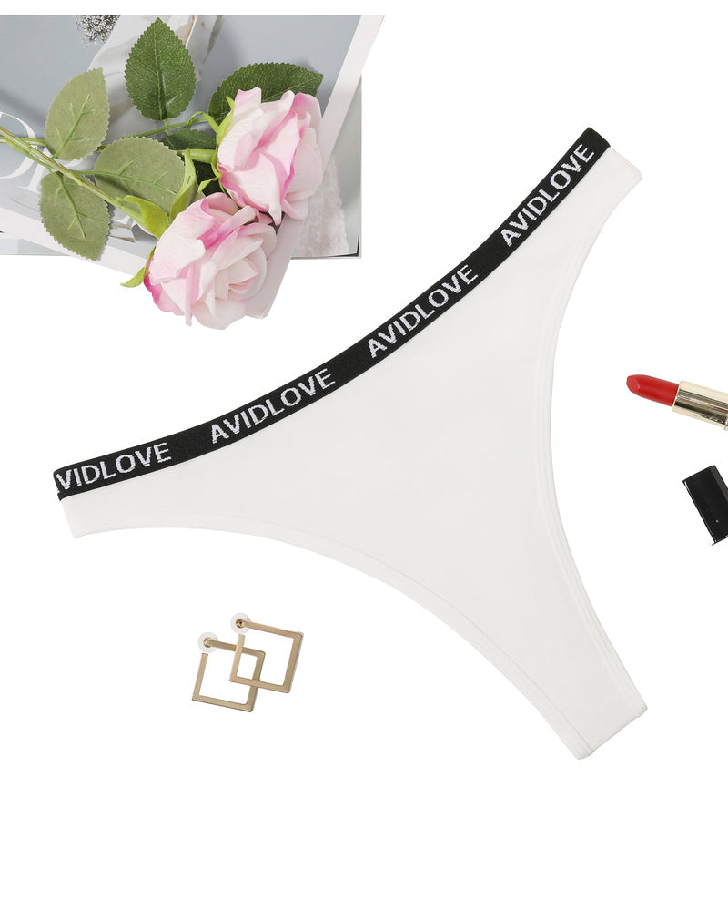 Cotton Stretchy Panties Low Rise Thong