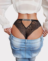 Lace Rhinestone Panty