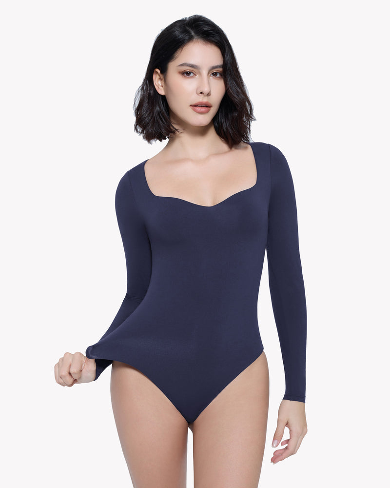 Sweetheart Neck Double Lined Bodysuit Shapewear