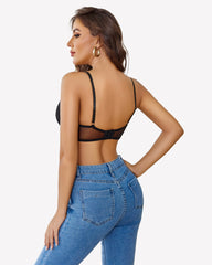 Lace Push Up Bra Sheer Balconette