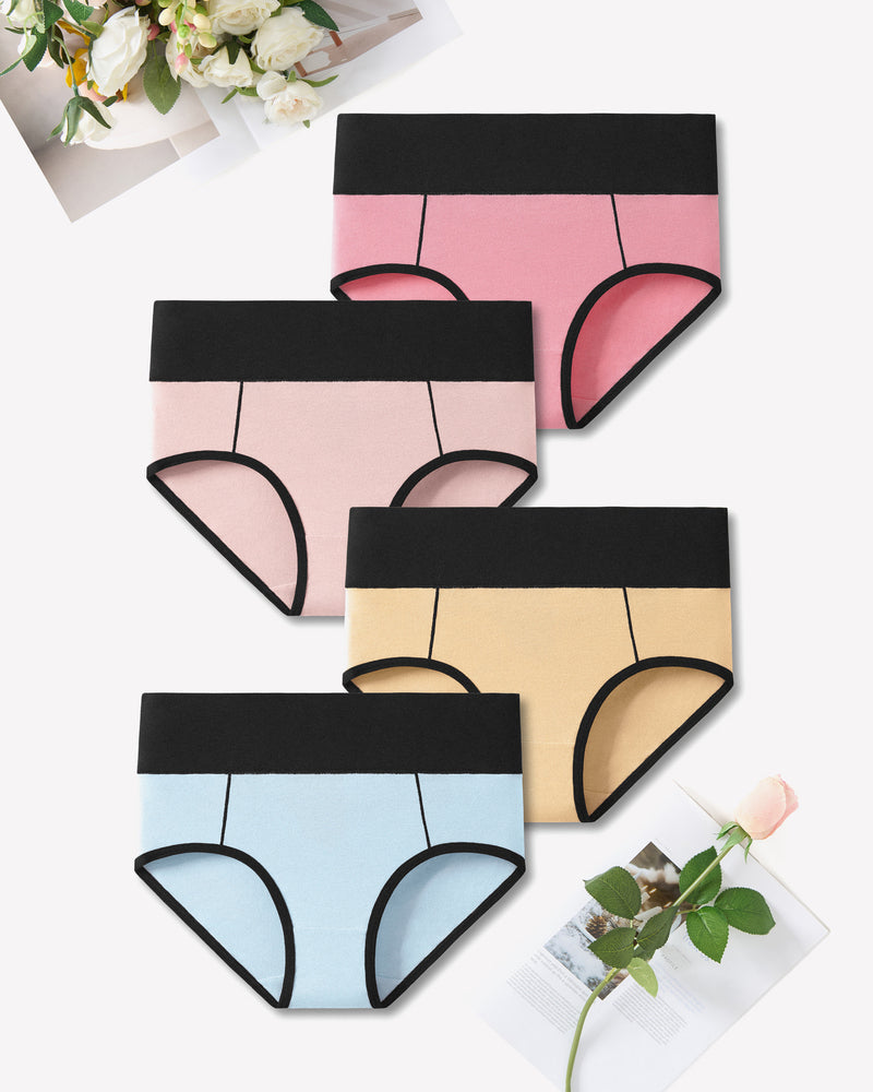 Cotton Hipster Panties High Waist Briefs
